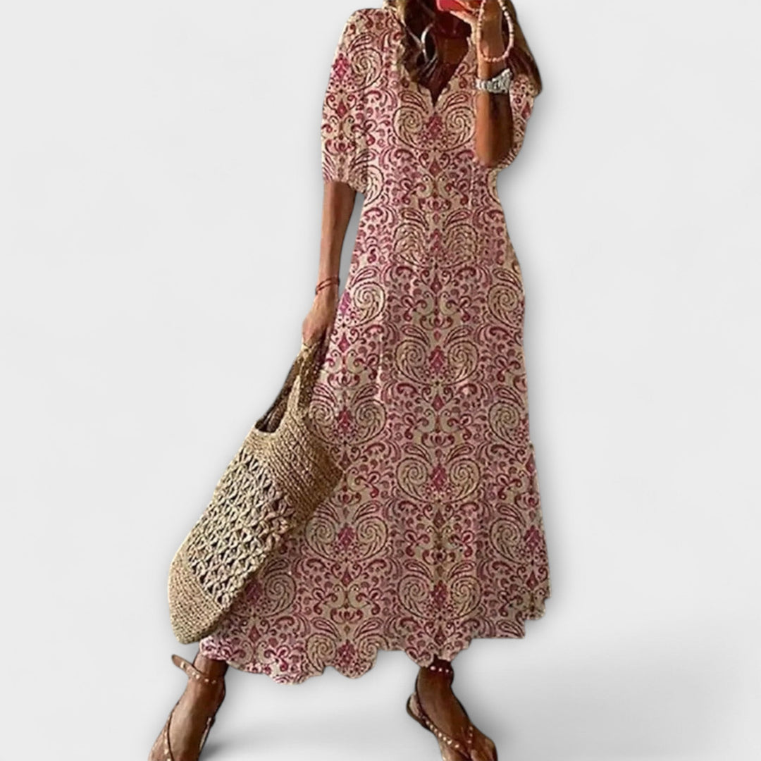 Anna – Robe d'été bohème femme à silhouette fluide