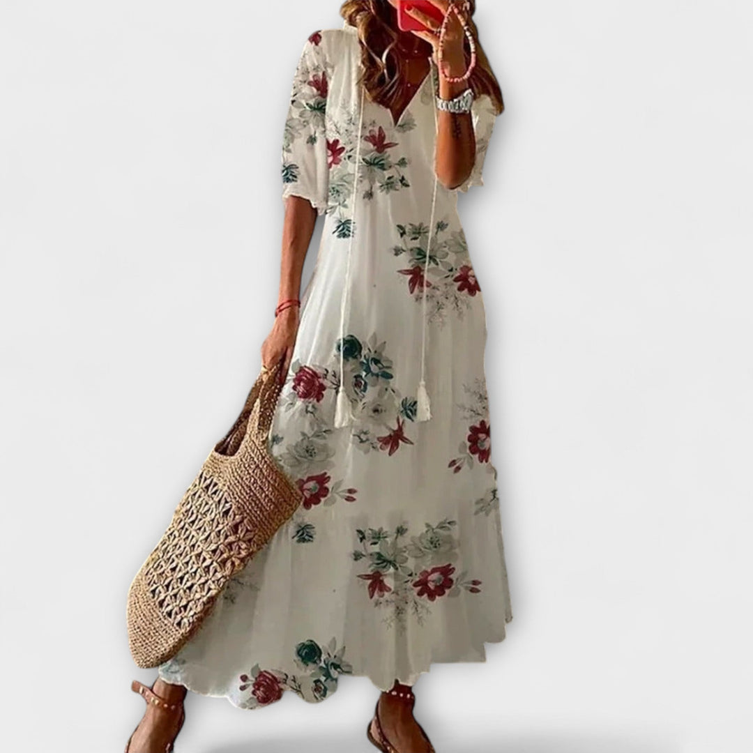 Anna – Robe d'été bohème femme à silhouette fluide