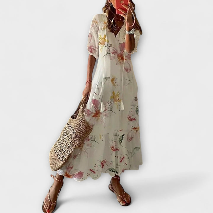 Anna – Robe d'été bohème femme à silhouette fluide