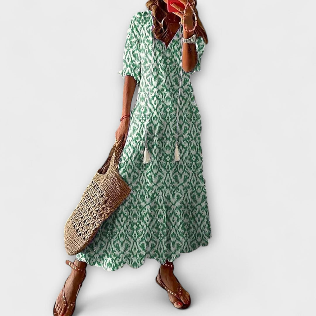 Anna – Robe d'été bohème femme à silhouette fluide