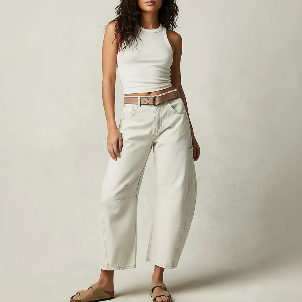 Cleo | Relaxed Women's Jeans with High-Waist Fit and Barrel Leg