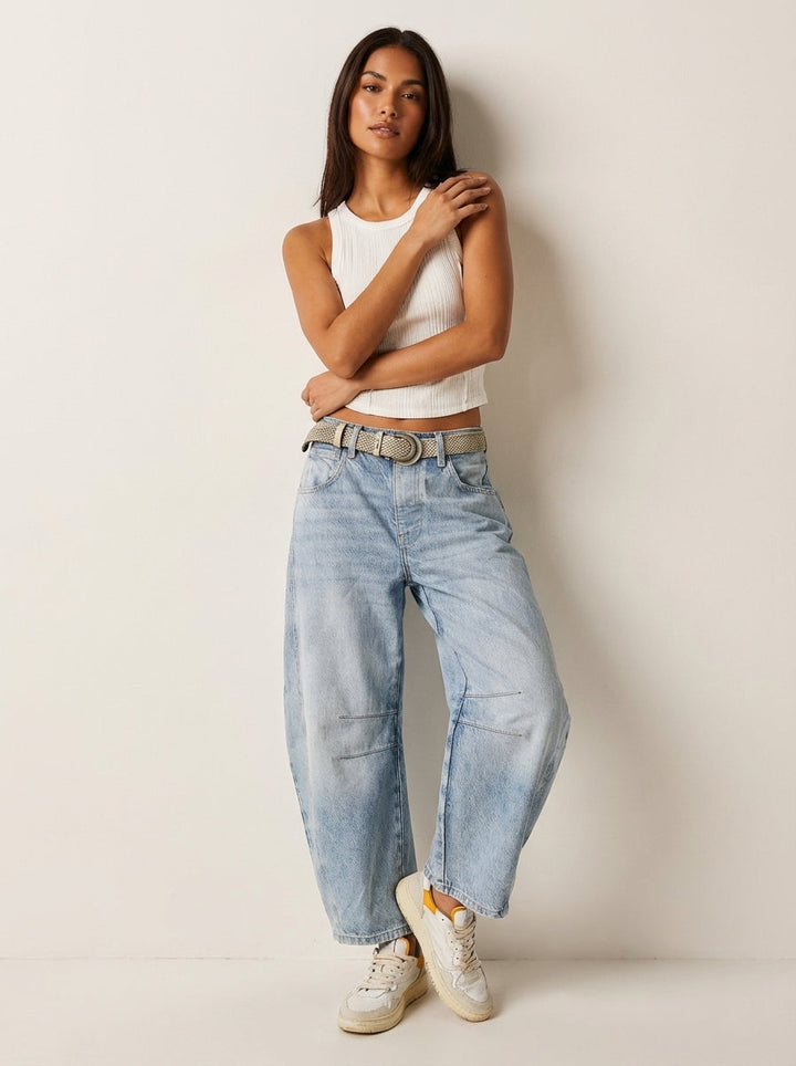 Cleo | Relaxed Women's Jeans with High-Waist Fit and Barrel Leg