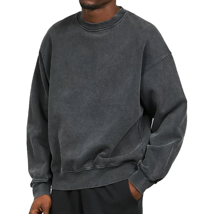 Sweat-shirt confortable en coton Marcus | à col rond et à manches longues