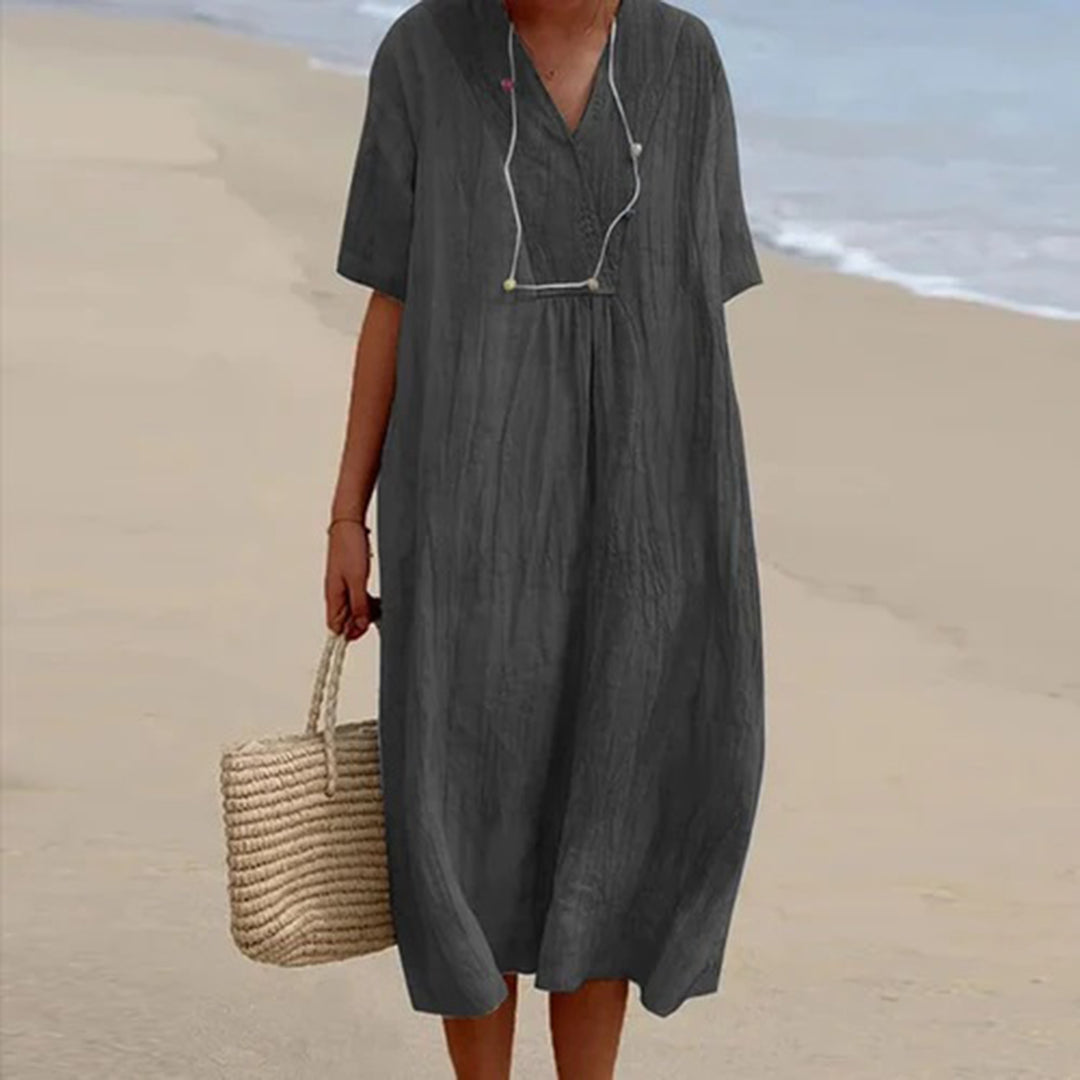 Karen – Robe midi coupe décontractée