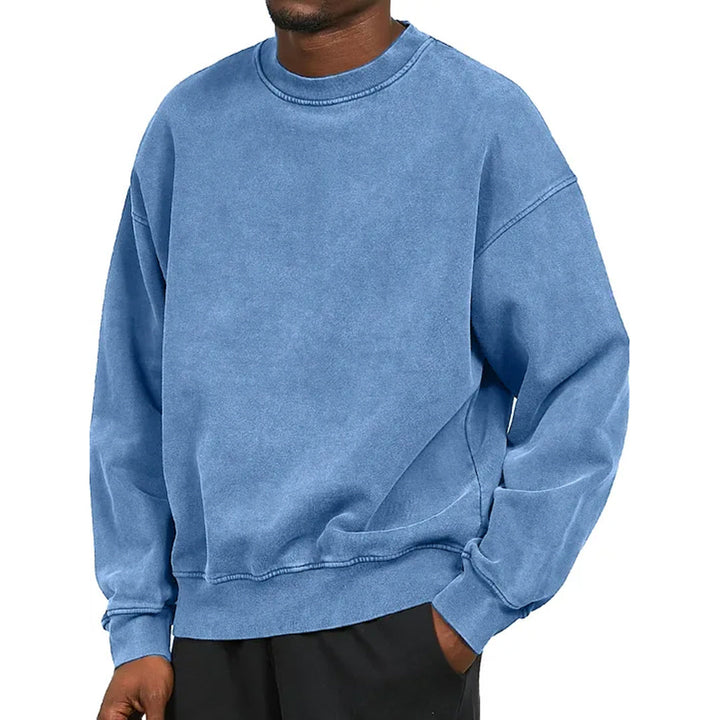 Sweat-shirt confortable en coton Marcus | à col rond et à manches longues