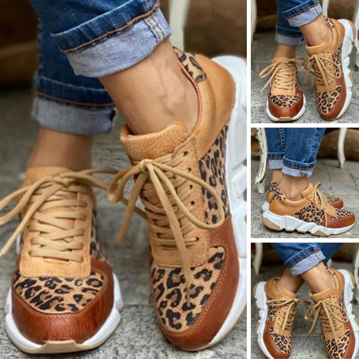 Alexa | Chaussures basses audacieuses à imprimé animalier et semelle intérieure rembourrée