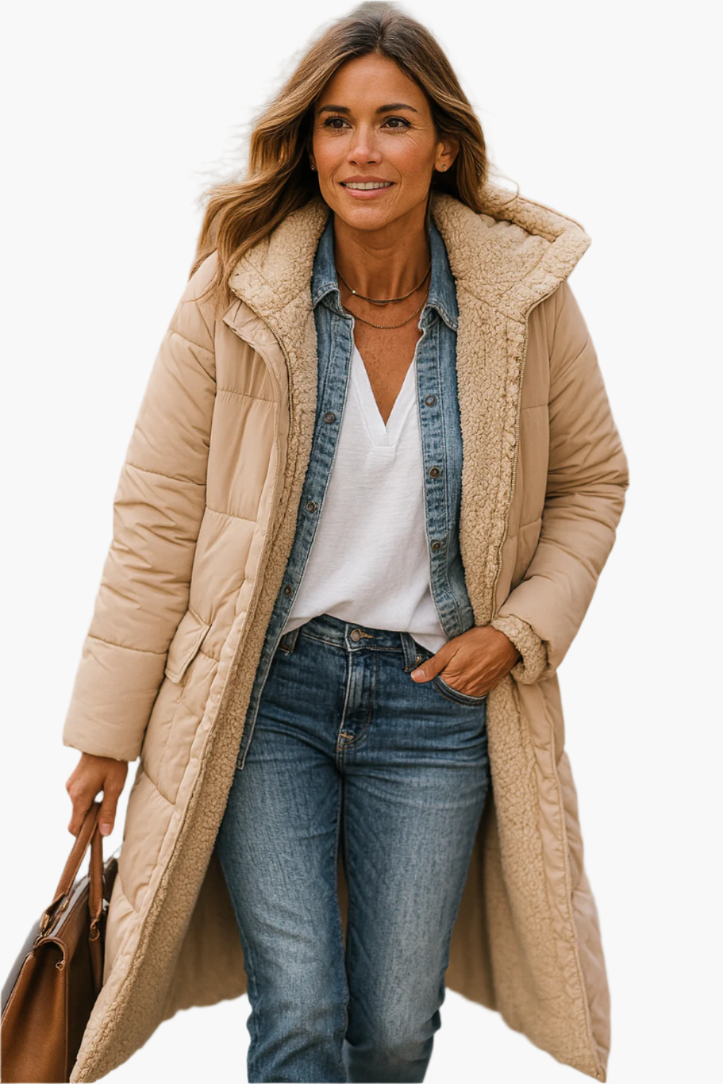 Leopoldine | Relaxed Longline Puffer Jacket with Protective Hood and Roomy Fit