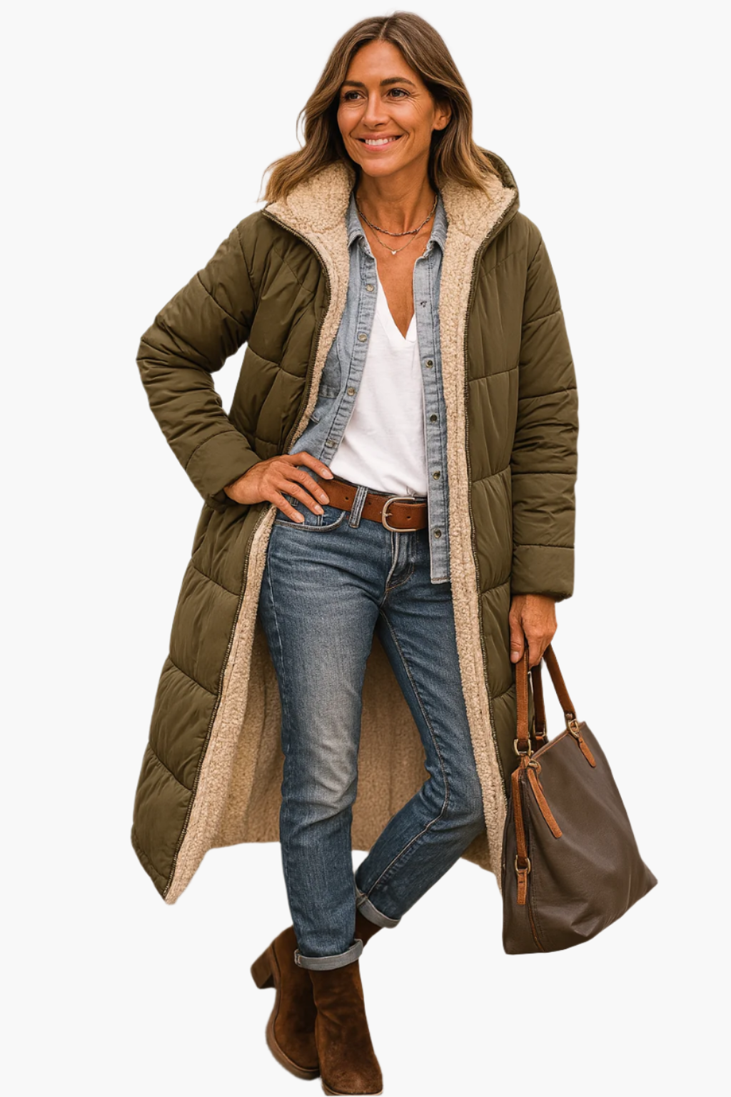 Leopoldine | Relaxed Longline Puffer Jacket with Protective Hood and Roomy Fit