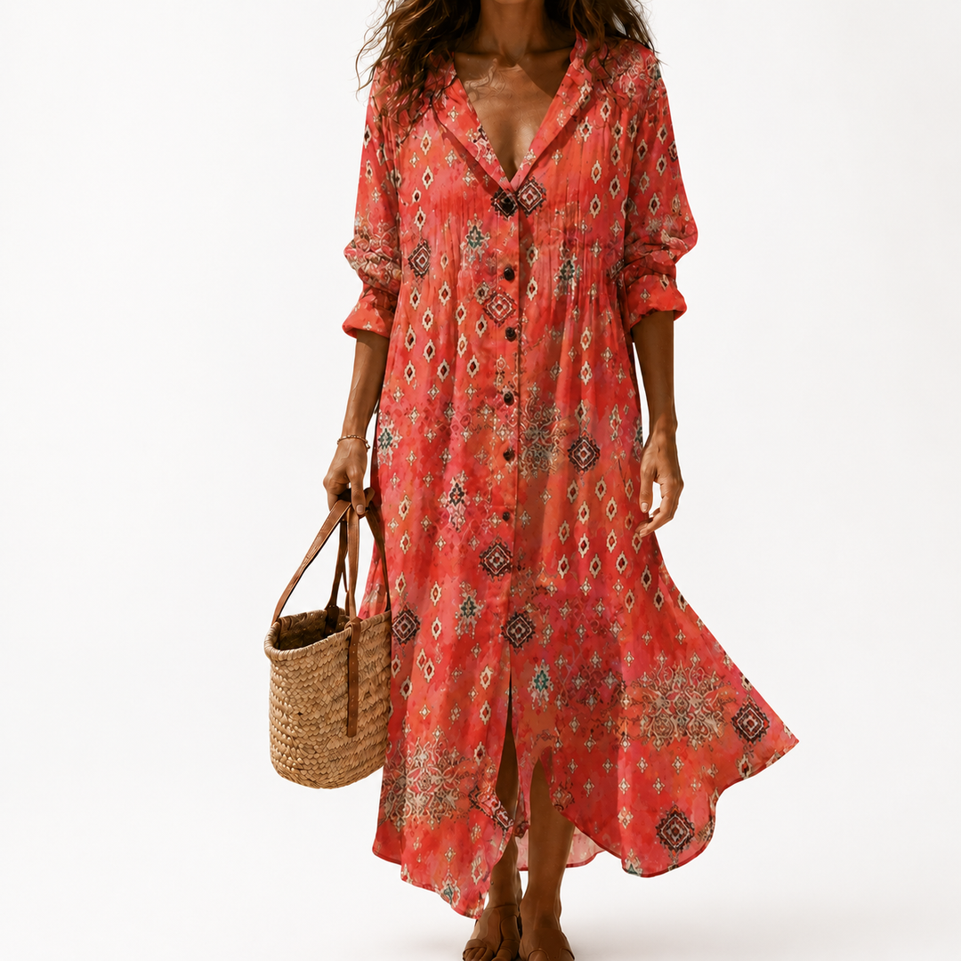 Boho Maxi Dress – Elegant Flowy Summer Dress for Women