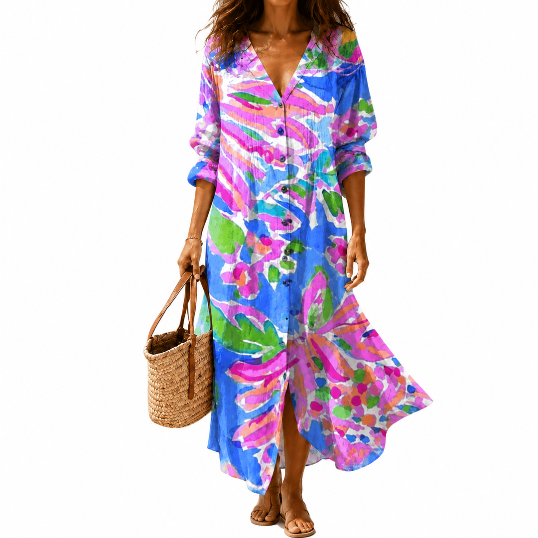 Boho Maxi Dress – Elegant Flowy Summer Dress for Women