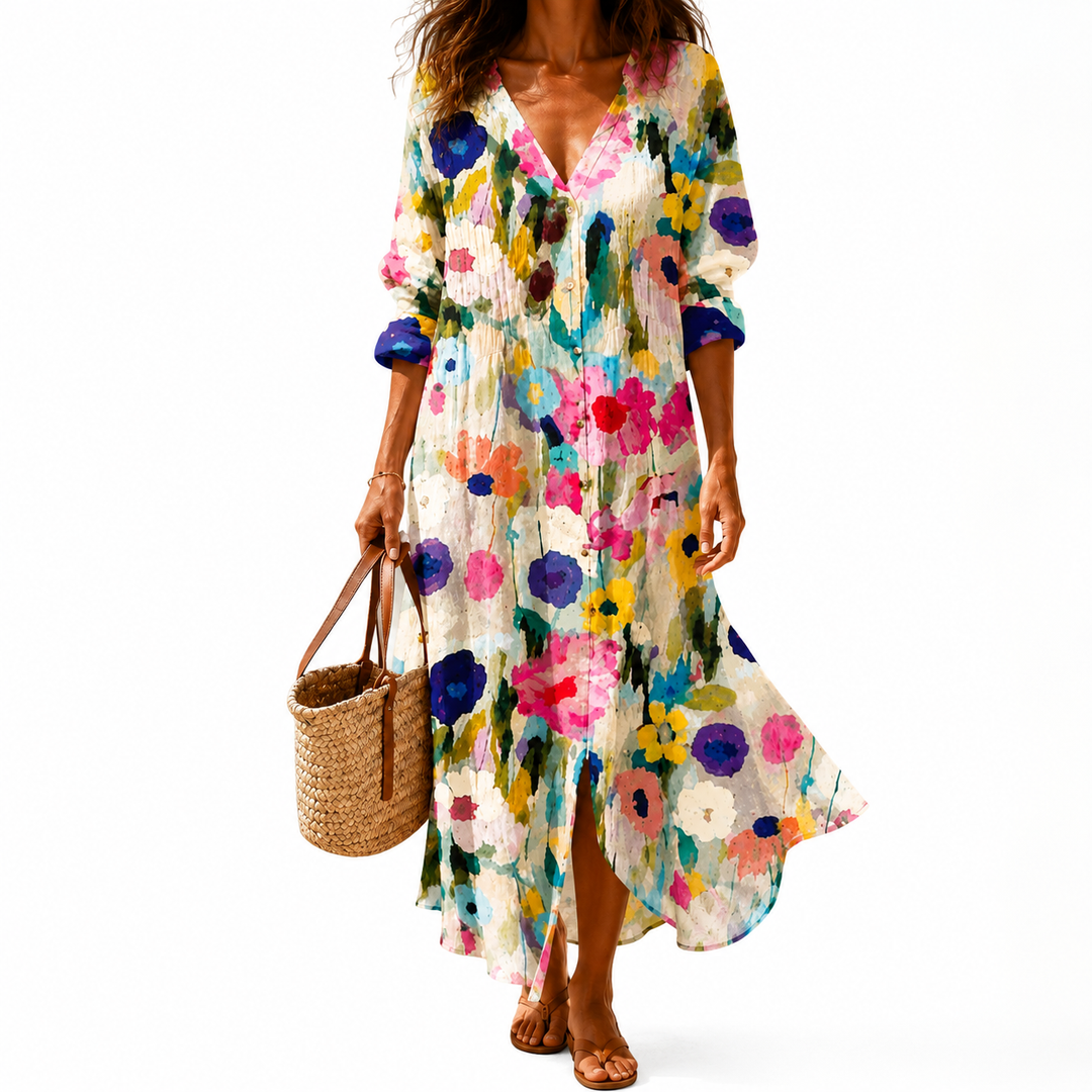 Boho Maxi Dress – Elegant Flowy Summer Dress for Women