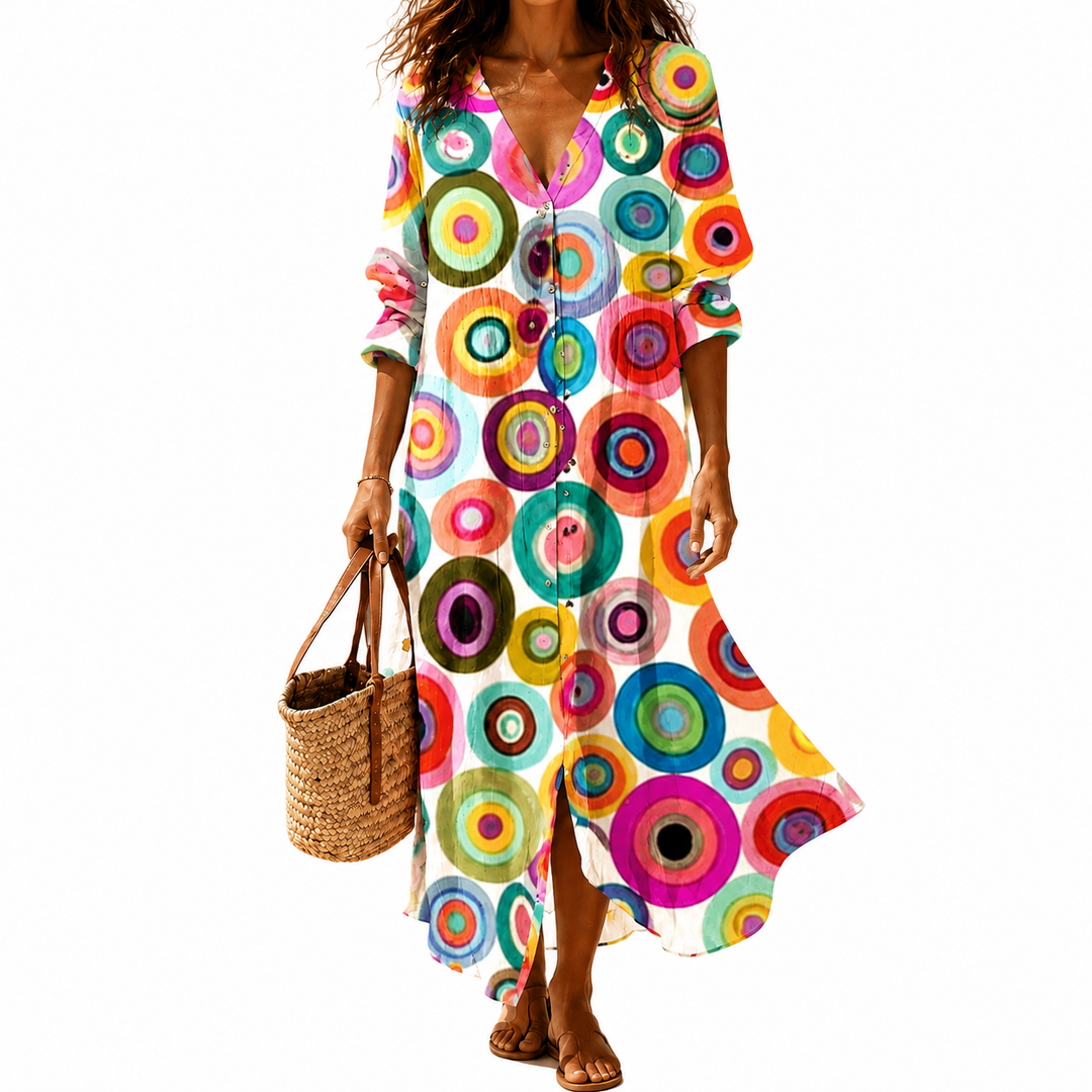 Boho Maxi Dress – Elegant Flowy Summer Dress for Women