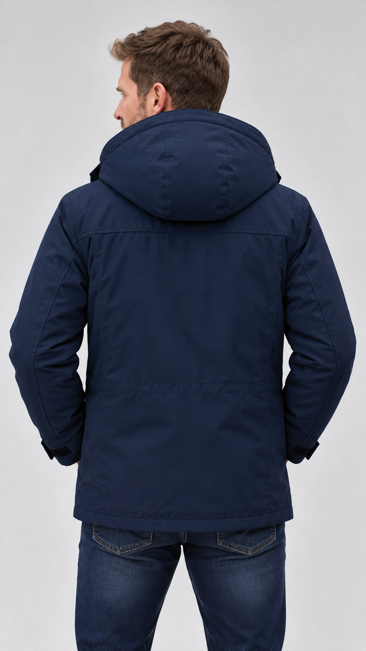 Colter | Veste imperméable résistante pour homme, doublée en polaire, avec capuche amovible
