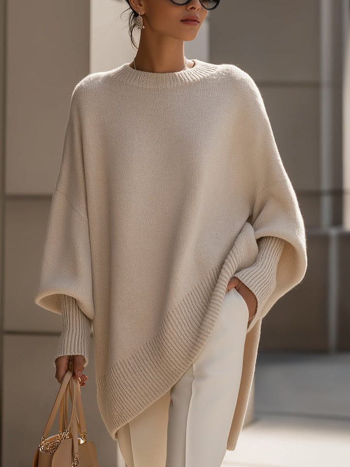 Sutton | Effortless Women's Oversized Long Sleeve Sweater with Textured Knit