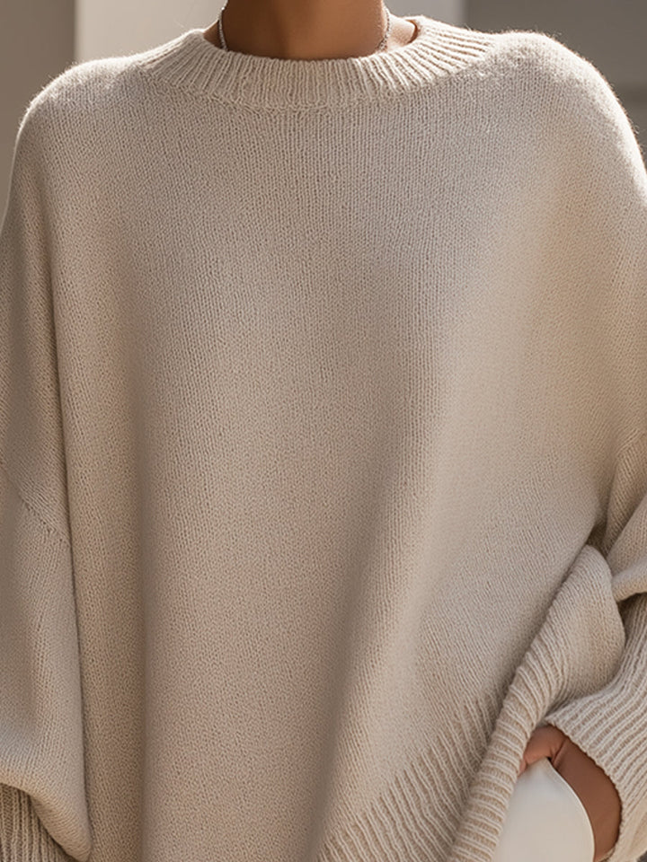 Sutton | Effortless Women's Oversized Long Sleeve Sweater with Textured Knit