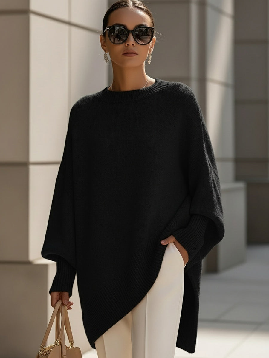 Sutton | Effortless Women's Oversized Long Sleeve Sweater with Textured Knit