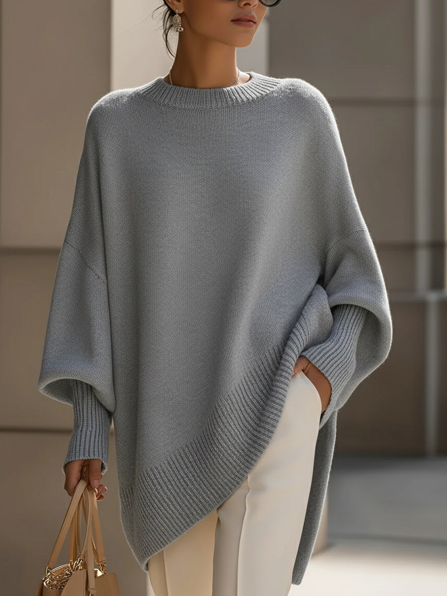 Sutton | Effortless Women's Oversized Long Sleeve Sweater with Textured Knit