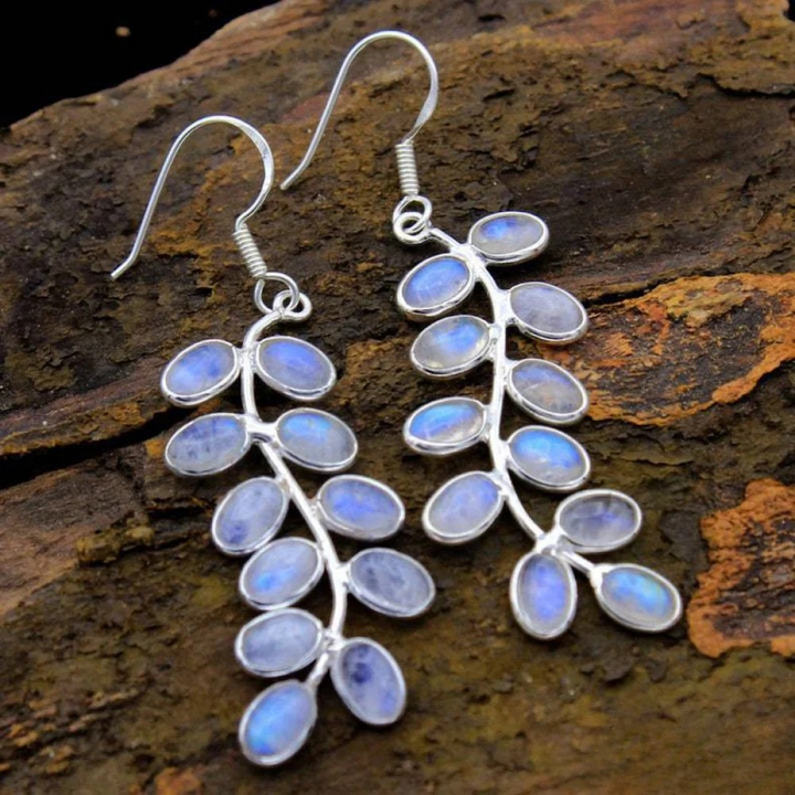 Boucles d’oreilles en pierre de lune