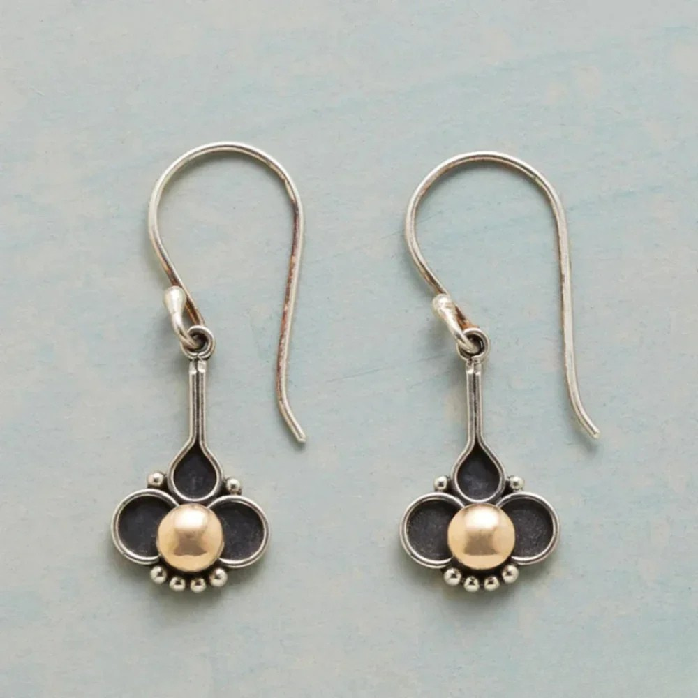 Boucles d’oreilles bohèmes trèfle en perles