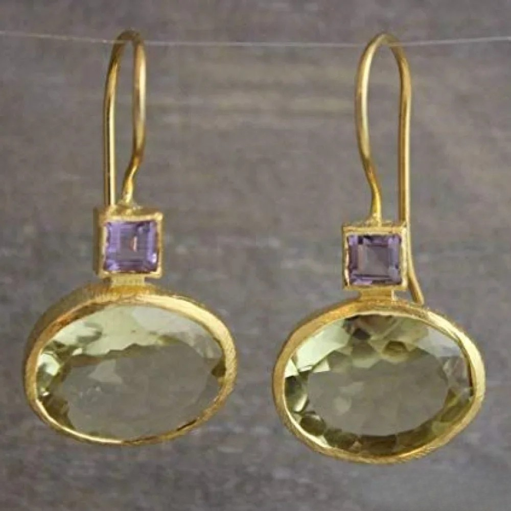Boucles d’oreilles rétro vertes