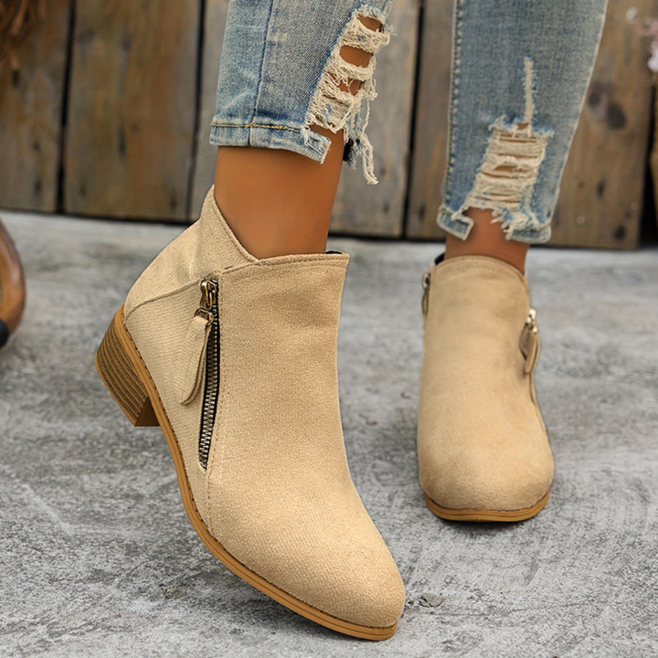 Anneliese | Bottines de cheville confortables avec fermeture éclair et soutien de la voûte plantaire