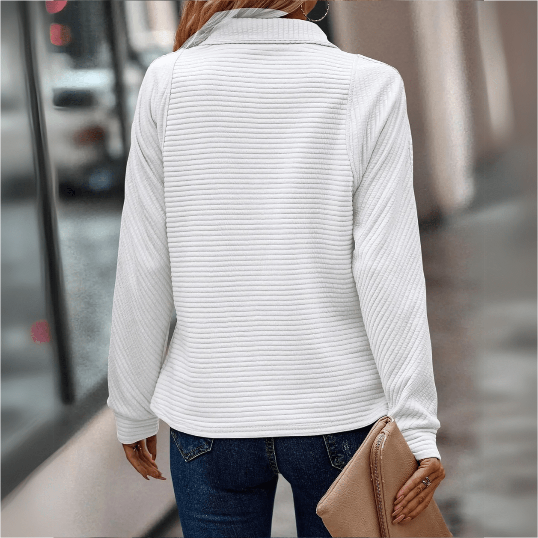Jenica | Pull demi-zip chic