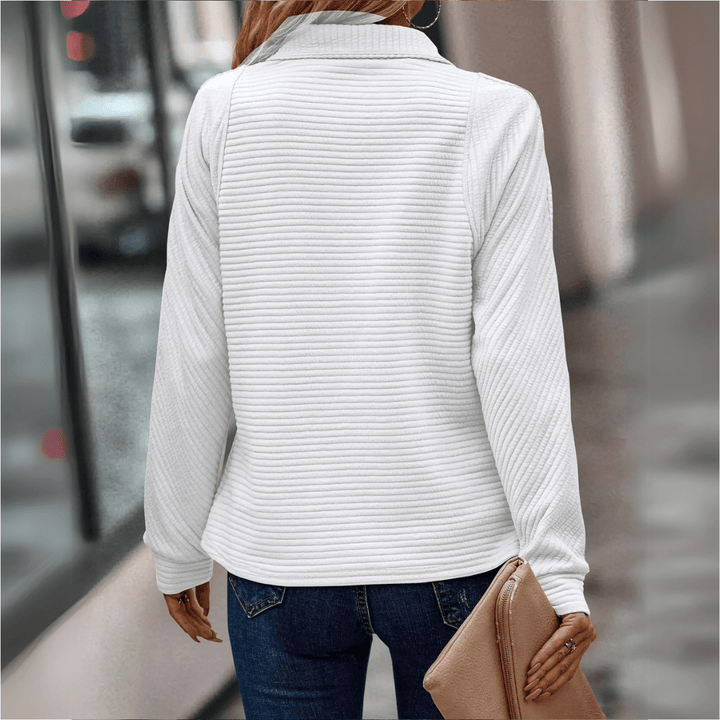 Jenica | Pull demi-zip chic