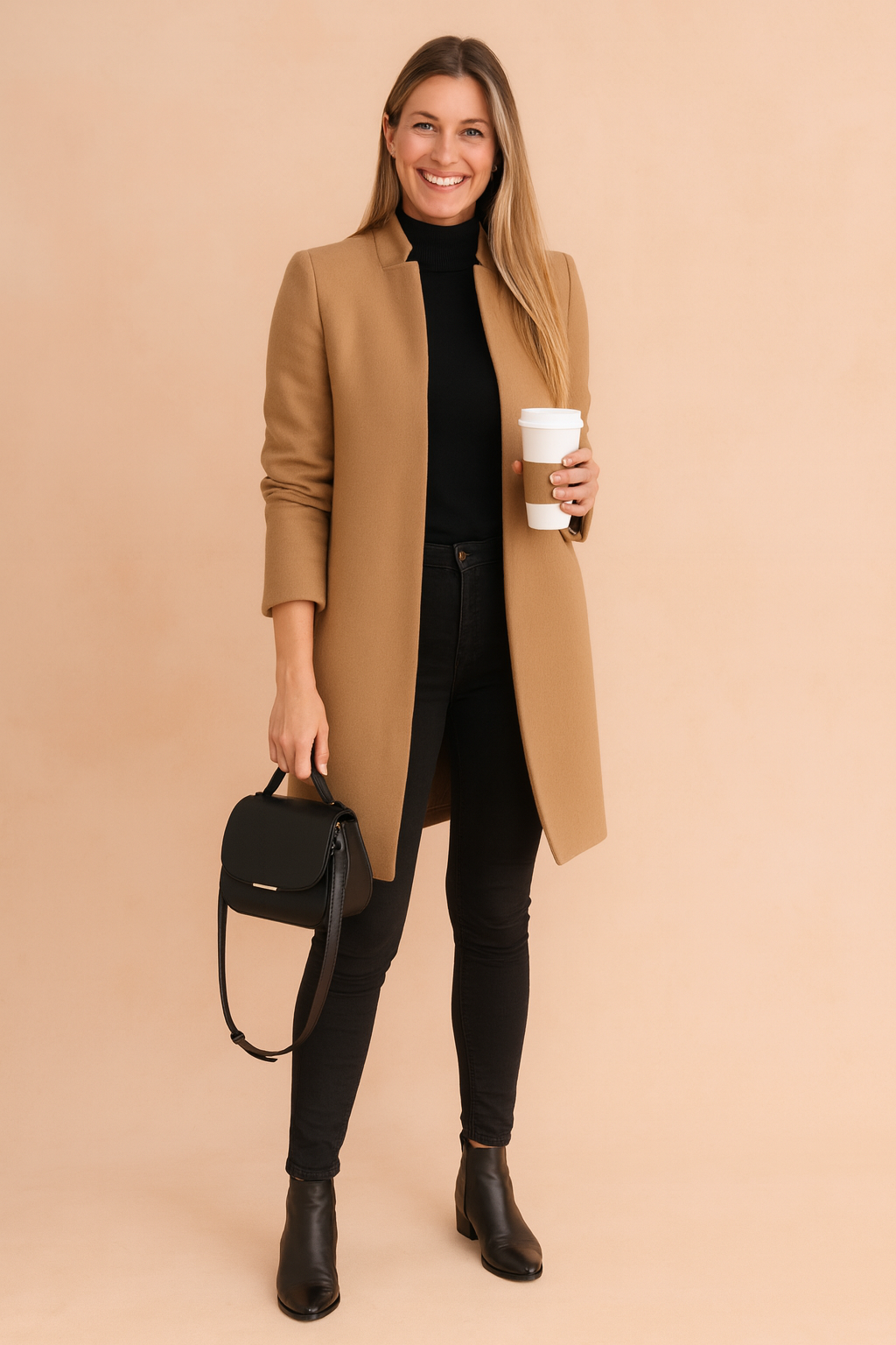Odessa | Manteau structuré pour femme, coupe ajustée et manches longues