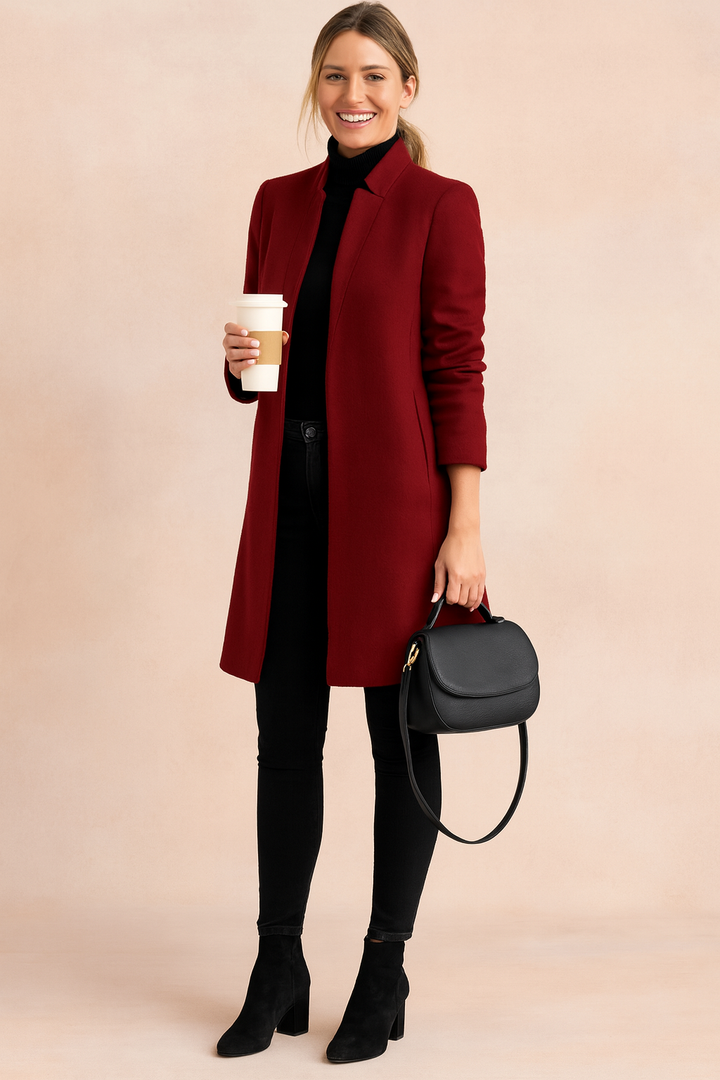 Odessa | Manteau structuré pour femme, coupe ajustée et manches longues