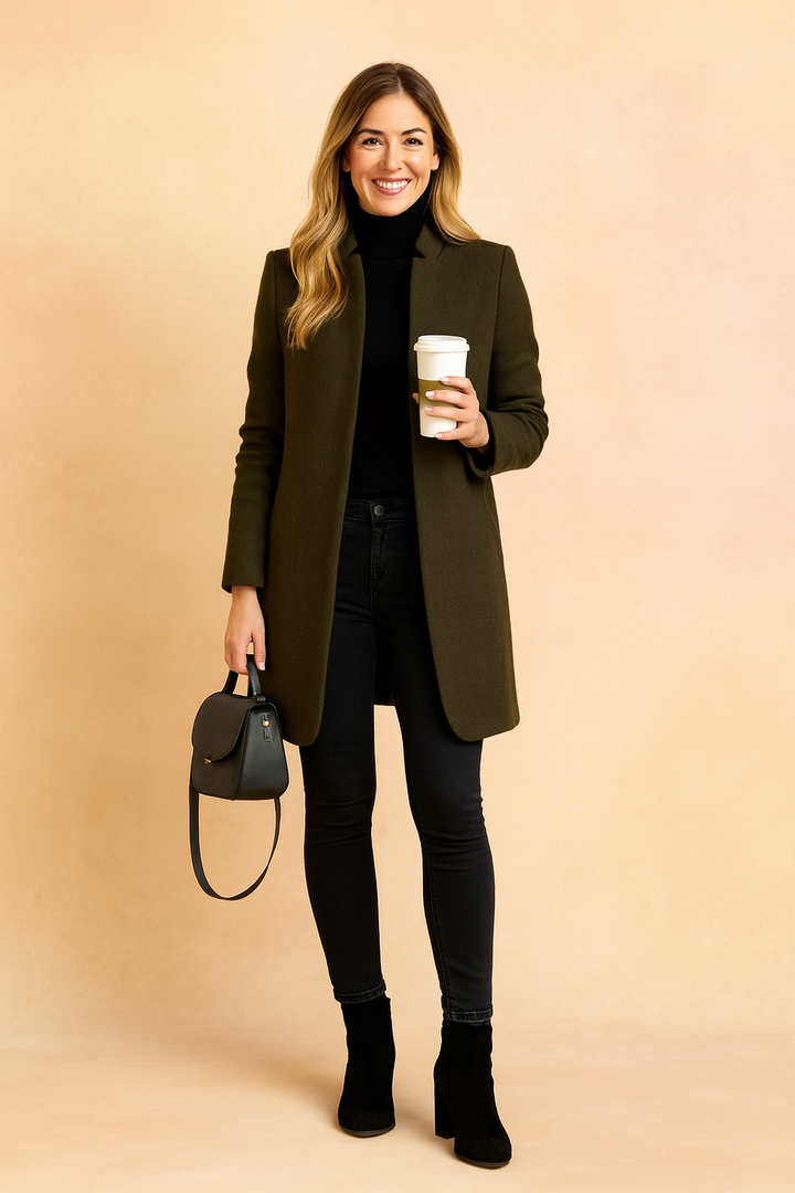Odessa | Manteau structuré pour femme, coupe ajustée et manches longues