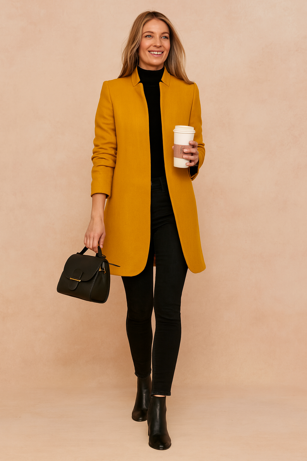Odessa | Manteau structuré pour femme, coupe ajustée et manches longues