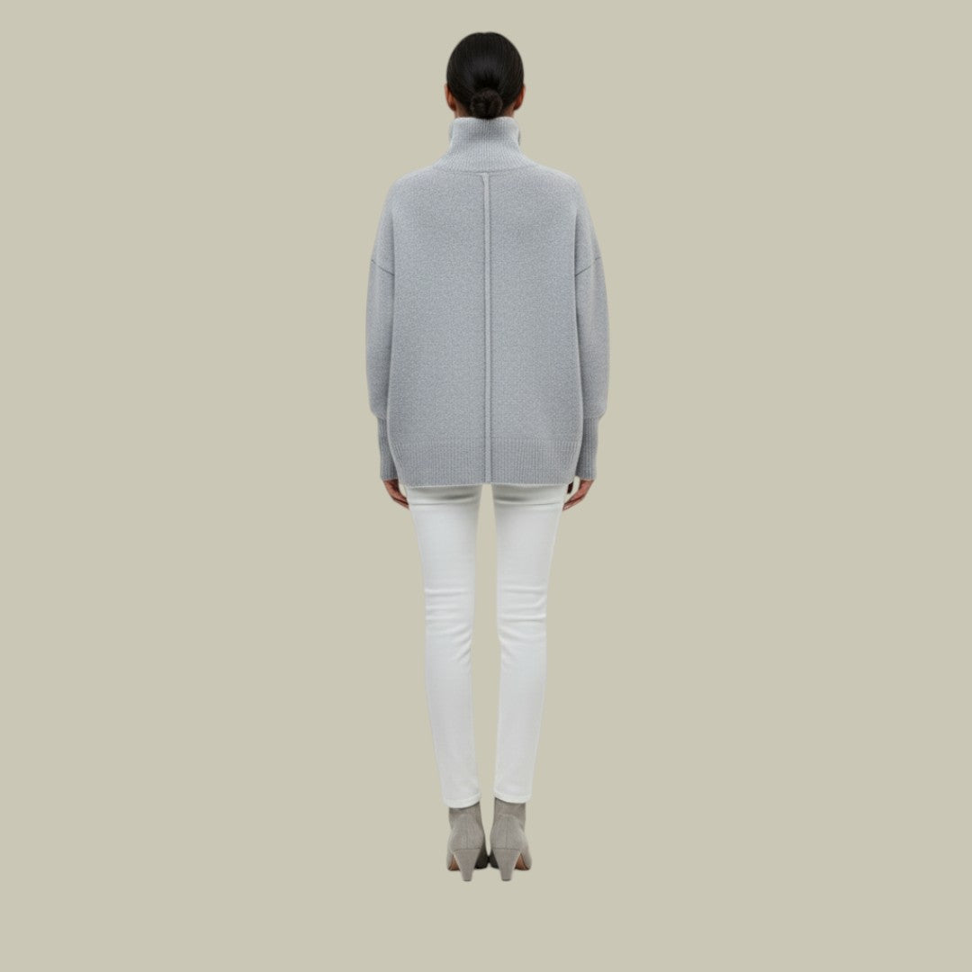 Clorinda | Relaxed Loose-Fit Sweater with Turtleneck Collar and Versatile Style