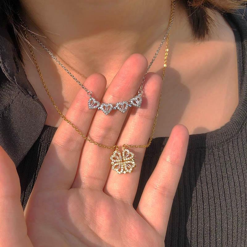 Collier trèfle à quatre feuilles