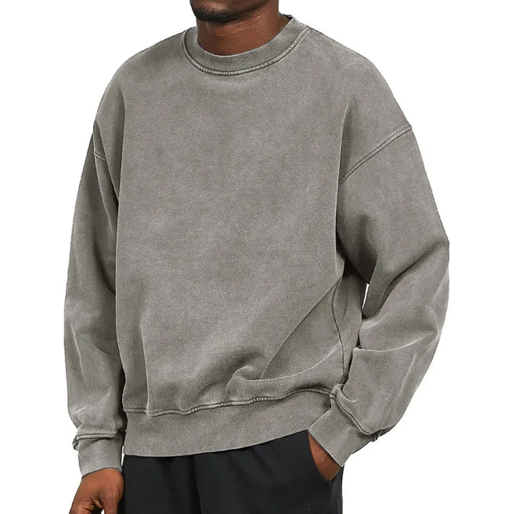 Sweat-shirt confortable en coton Marcus | à col rond et à manches longues