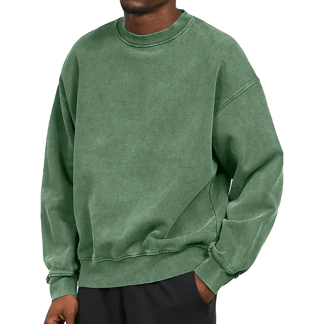 Sweat-shirt confortable en coton Marcus | à col rond et à manches longues