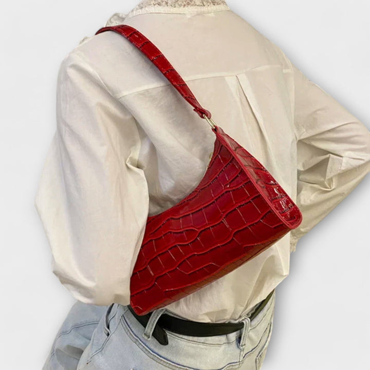 Olivia | Sac en cuir brillant