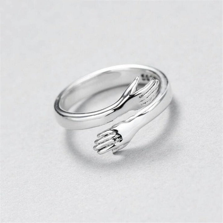 Bague étreinte en argent sterling