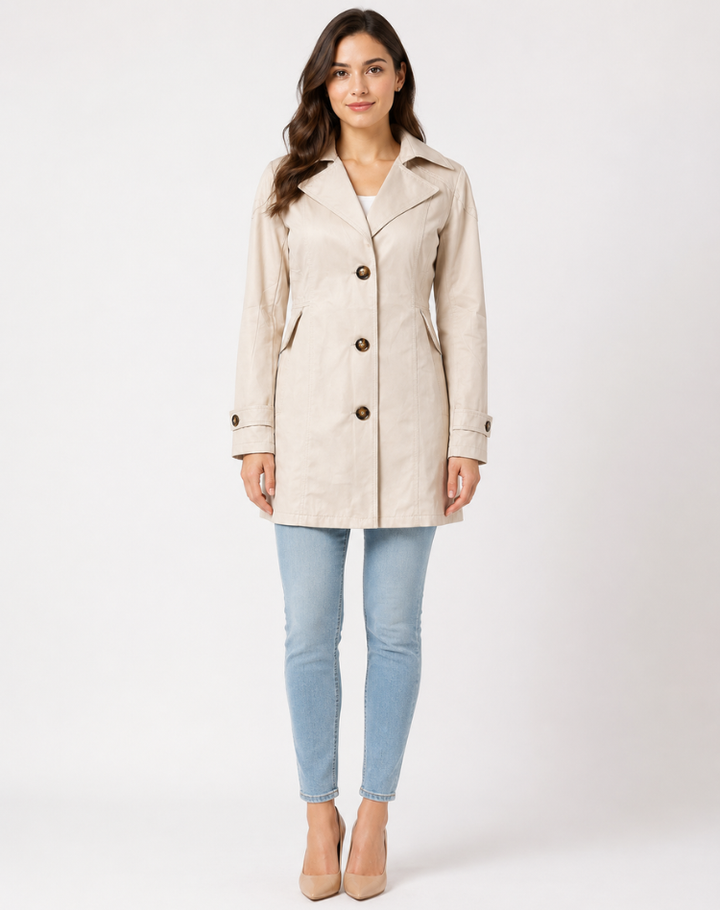 Ottilie | Timeless Women's Trenchcoat with Adjustable Cuffs and Button Closure