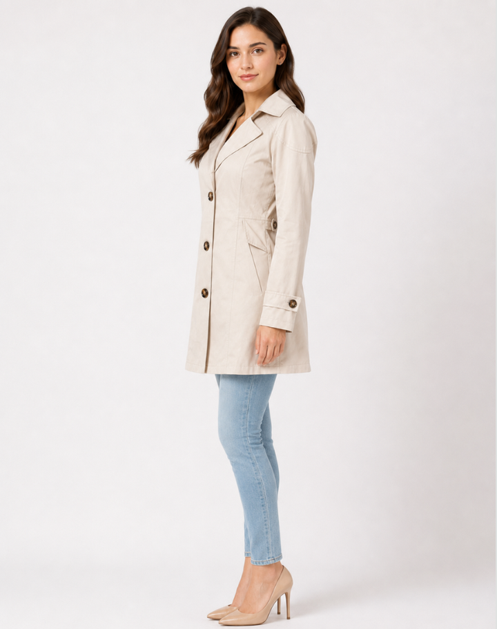 Ottilie | Timeless Women's Trenchcoat with Adjustable Cuffs and Button Closure