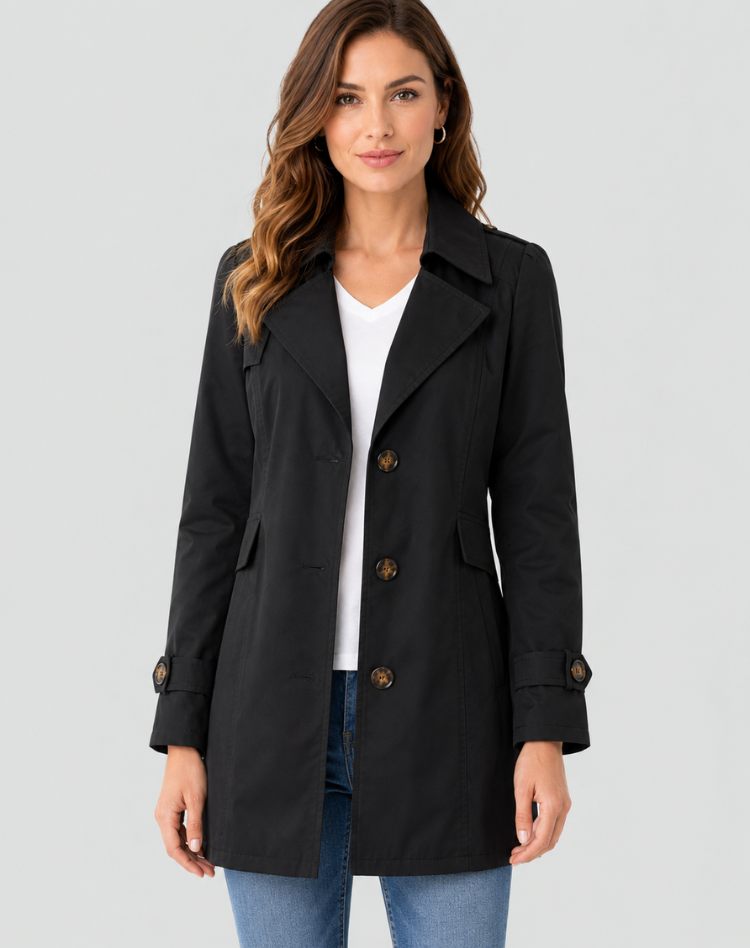 Ottilie | Timeless Women's Trenchcoat with Adjustable Cuffs and Button Closure