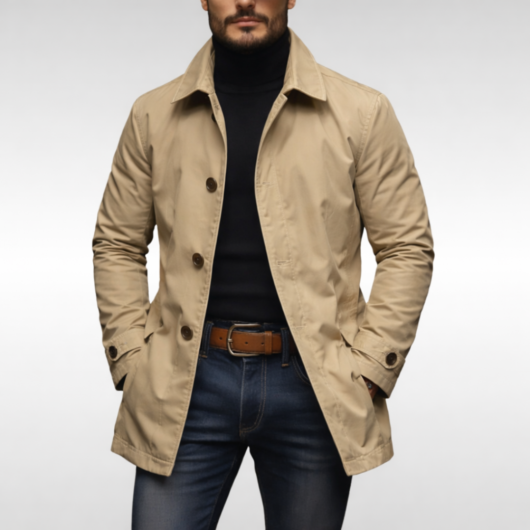 Baptiste | Structured Coat with Quilted Lining and Fitted Cut