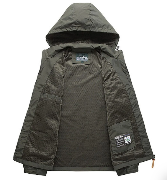 Boone | Rugged Men's Waterproof Jacket with Adjustable Hood and Multiple Pockets