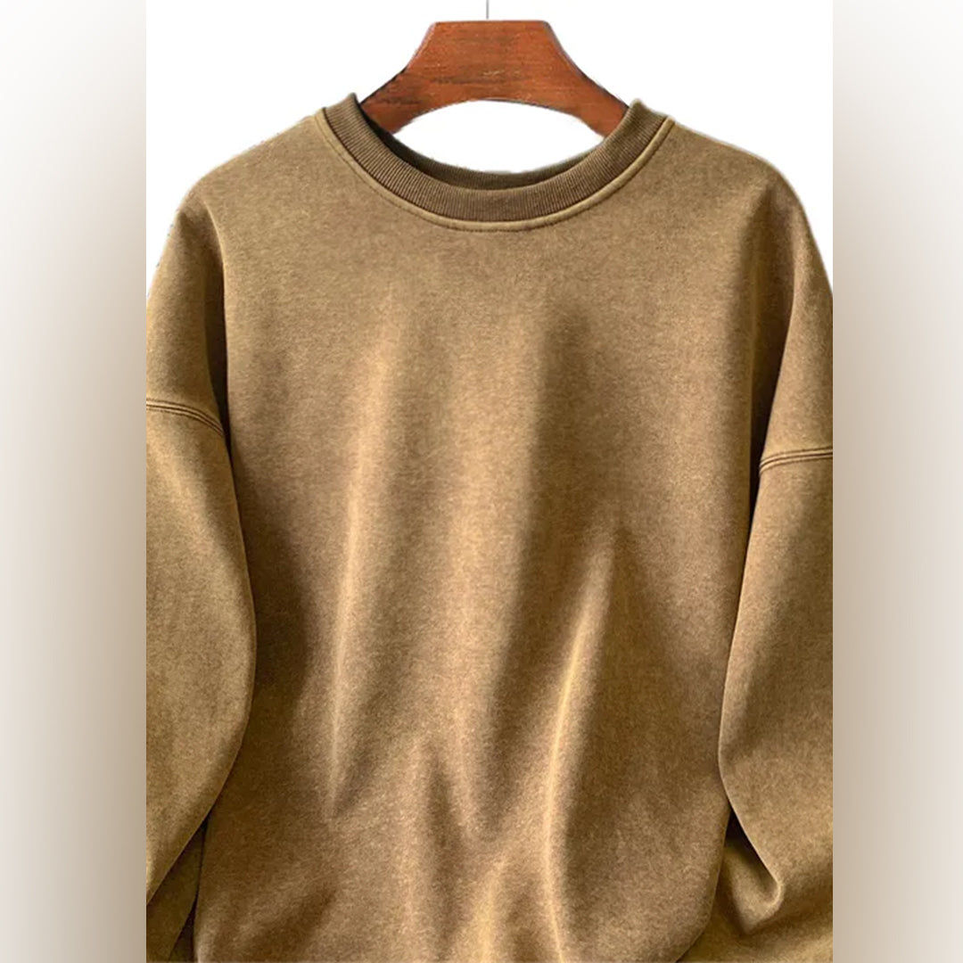 Sweat-shirt confortable en coton Marcus | à col rond et à manches longues