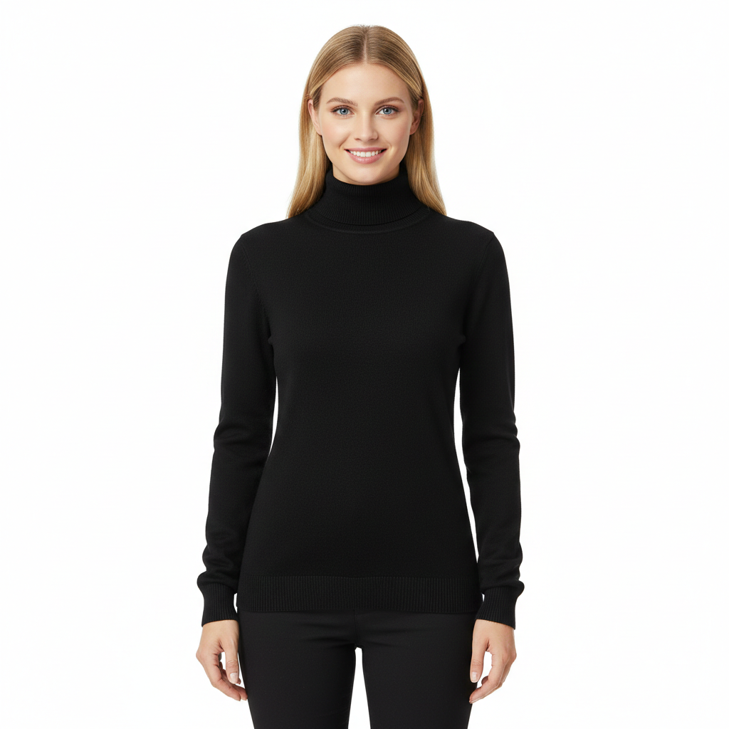 Margaret | Pull à col roulé élégant en cachemire, coupe ajustée