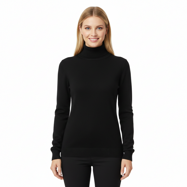 Margaret | Pull à col roulé élégant en cachemire, coupe ajustée