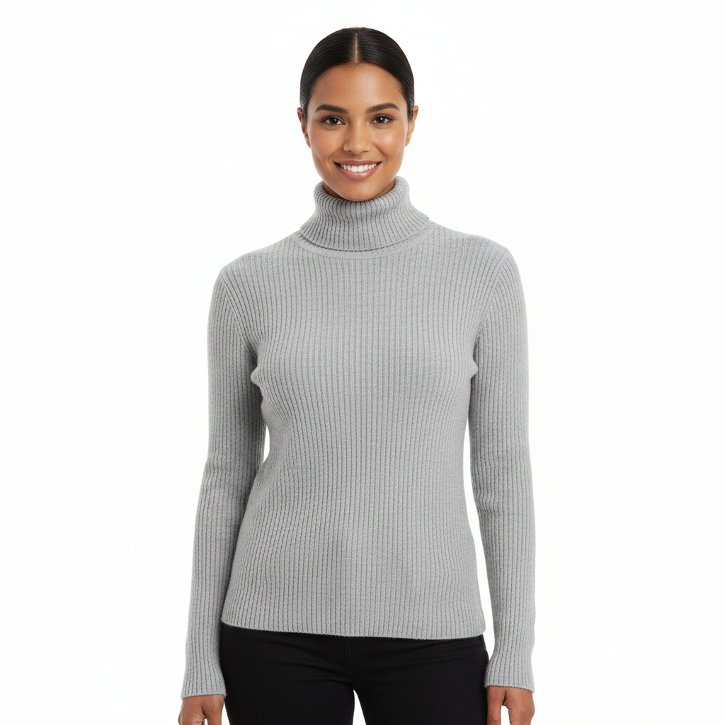 Margaret | Pull à col roulé élégant en cachemire, coupe ajustée