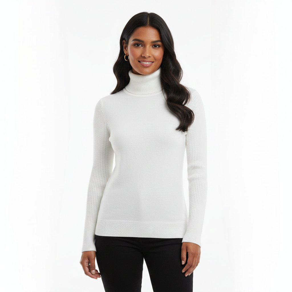 Margaret | Pull à col roulé élégant en cachemire, coupe ajustée