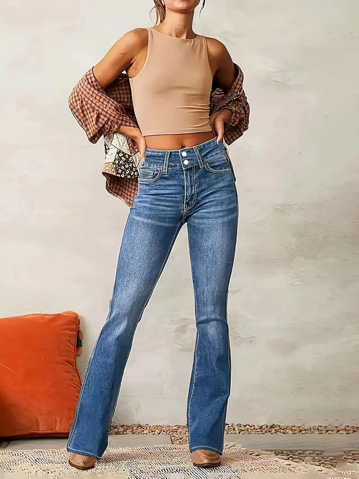 Kenzie | Sculpted High-Waist Flare Jeans with Five-Pocket Styling