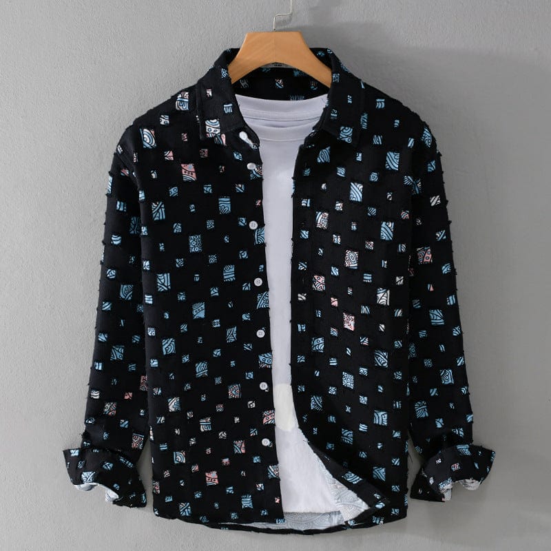 Chemise fantaisie effilochée