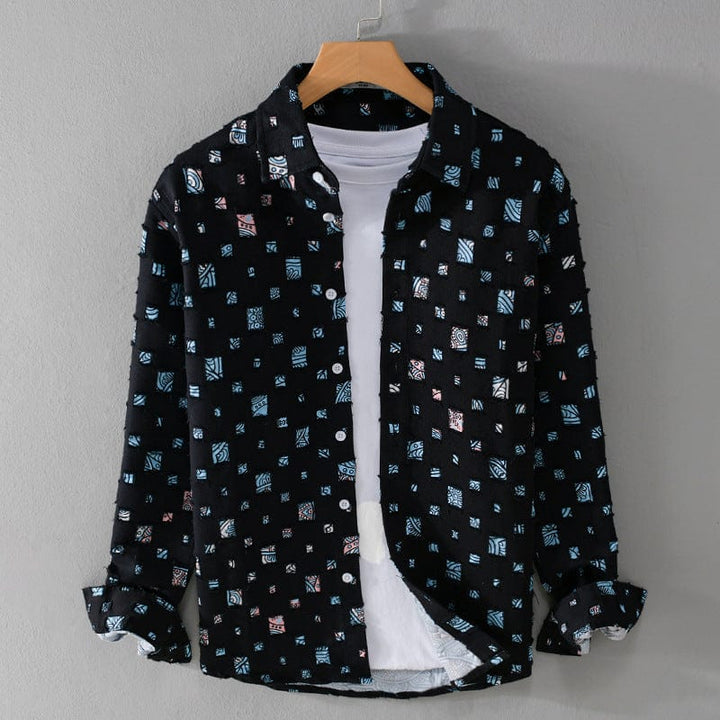 Chemise fantaisie effilochée